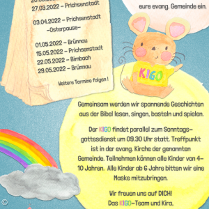 Kindergottesdienst Prichsenstadt Termine Frühjahr 2022