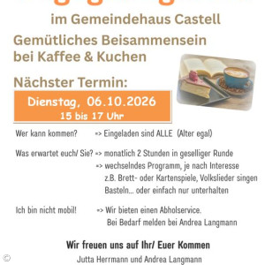 Begegnungscafe am 06.10.2026