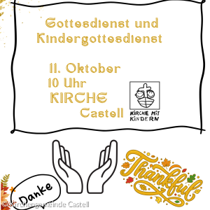Gottesdienst kinderleicht & segensreich am 11.10.2026
